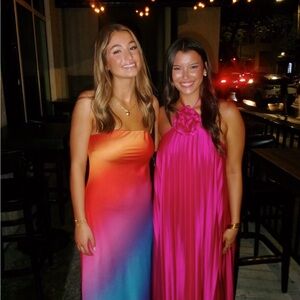 Vibrant Gradient rainbow revolve dress